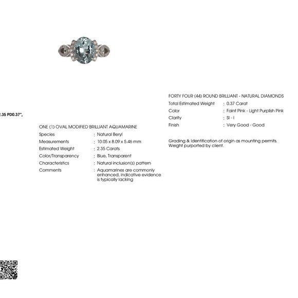 Blue Aquamarine Ring - Picture 8 of 8